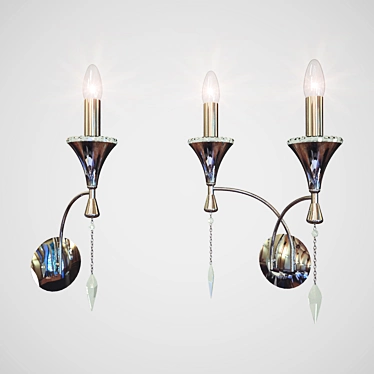 Elegant Wall Sconces - Classic Touch 3D model image 1 