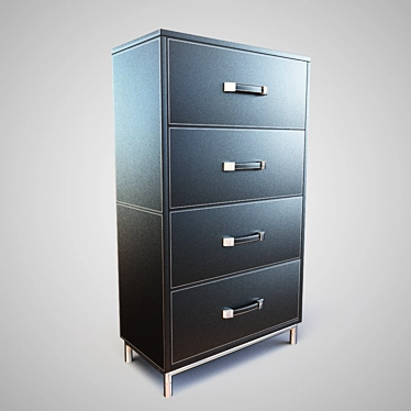 Elegant Stitched Dresser 3D model image 1 