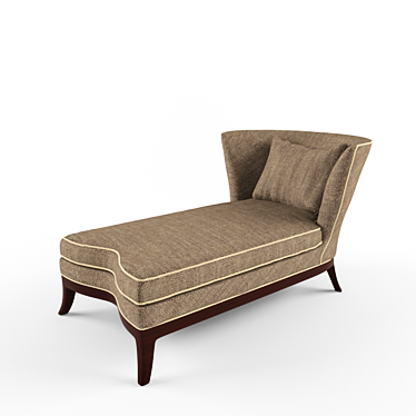 Elegant Geneva Chaise Lounge 3D model image 1 