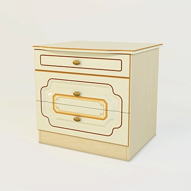 Classic Bedside Table - Victoria 3D model image 1 