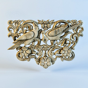 Elegant Carved Decor Element 3D model image 1 