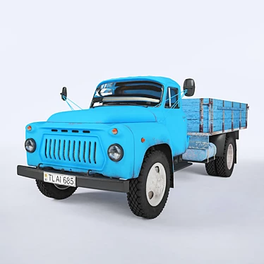 Classic GAZ 52 Truck 3D model image 1 