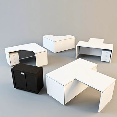 Modern Office Furniture 3D model image 1 