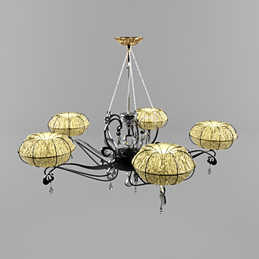 Elegant Crystal Chandelier: Bellart 1306 3D model image 1 