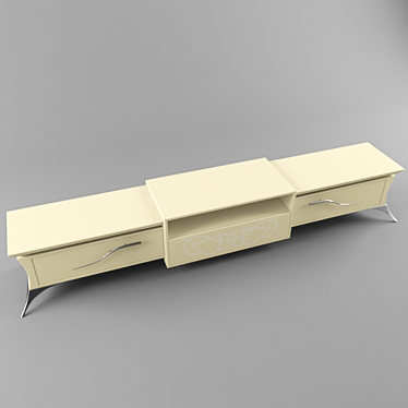 Modern TV Stand with Storage 3D model image 1 