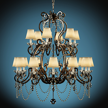 Elegant Adriana Chandelier by Ralph Lauren 3D model image 1 