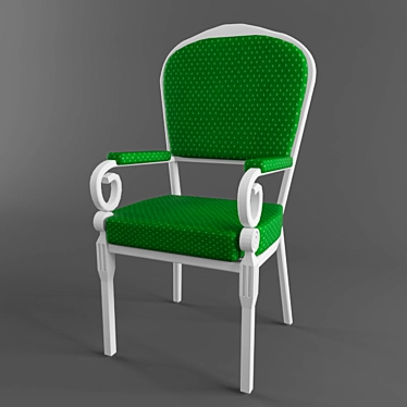 Elegant Classic Green Chair 3D model image 1 