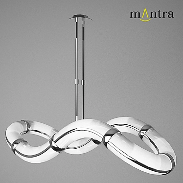 Elegant Guss Chandelier - Mantra 3D model image 1 