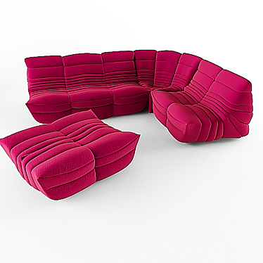 Cozy Modular Togo Sofa by Ligne Roset 3D model image 1 