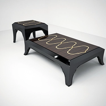 IKE Tavolino da Lato: Exquisite Italian Side Table 3D model image 1 