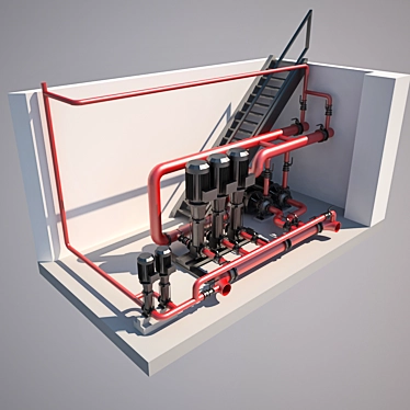 Firefighting Pump Station 3D model image 1 