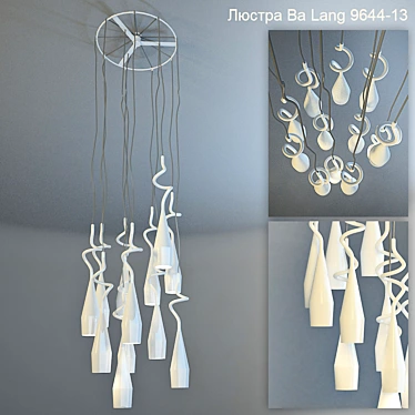 Ba Lang 9644-13: Sleek Chinese Chandelier 3D model image 1 
