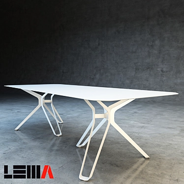 LEMA 3-Pod Wood Table - Contemporary Elegance 3D model image 1 