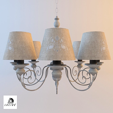 Elegant Bronze Chandelier 3D model image 1 