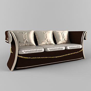 Elegant COLOMBOSTILE Sofa DV3A 3D model image 1 