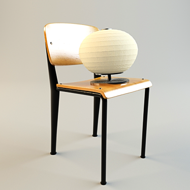 Elegant Chair Illuminated 3D model image 1 