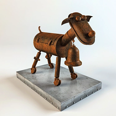 Graceful Goat. Elegant Decorative Sculpture 3D model image 1 