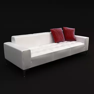 Italian White Sofa 3D model image 1 