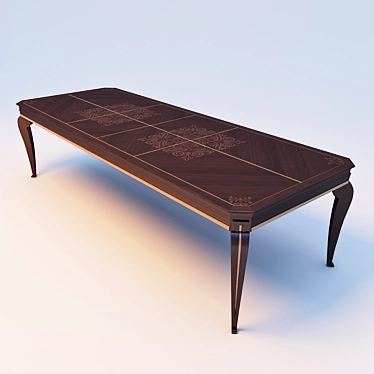 Italian Dining Table - Long & Stylish 3D model image 1 