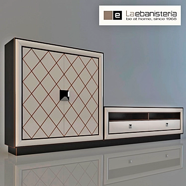 Spanish TV Stand by La Ebanisteria 3D model image 1 