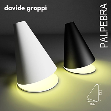 Davide Groppi Palpebra: Sleek Table Lamp 3D model image 1 