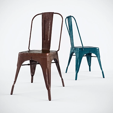 Classic Tolix Chair - Industrial Chic 3D model image 1 