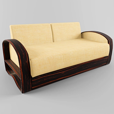 Light Wood Sofa 3D model image 1 