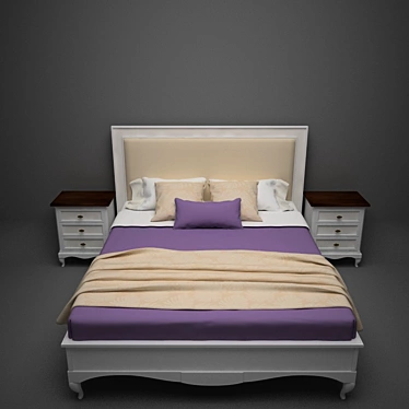 Mirandola Bed Set: Elegant and Functional 3D model image 1 