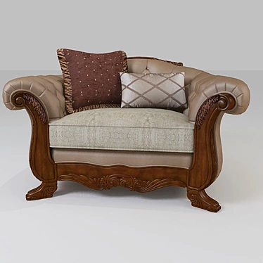 Elegant Comfort Sofa 3D model image 1 