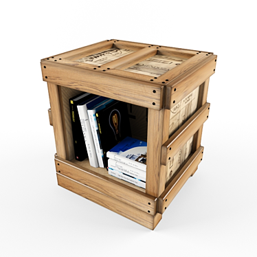 Literary Chest: Box of Books 3D model image 1 