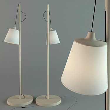 Minimalist Nordic Pull Lamp 3D model image 1 