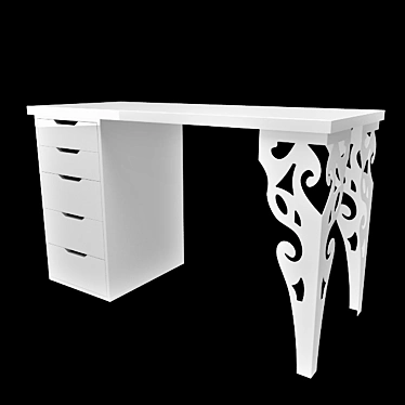 IKEA Tubman Desk with Decorative Legs 3D model image 1 