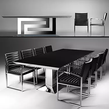 Table and chairs Versace Greca Grand Dining Table &amp; Chair