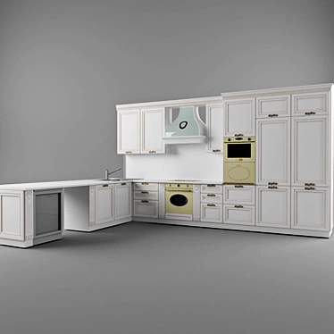 MERANO kitchen made of Italian facades and hood factory MERANO