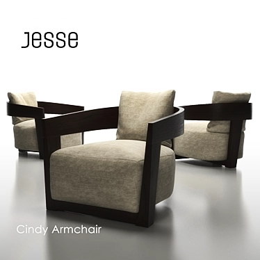 Modern Jesse Cindy Armchair: 3D Model & OBJ 3D model image 1 