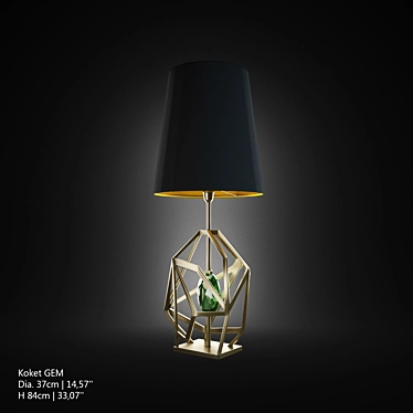 Gem Table Lamp: A Dazzling Delight 3D model image 1 