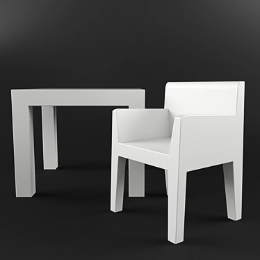 Vondom Jut Outdoor Chair & Table - Stylish and Functional 3D model image 1 