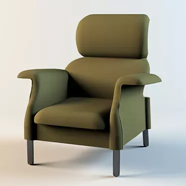 Luxury Italian Leather Armchair - Poltrona Frau Sanluca 3D model image 1 
