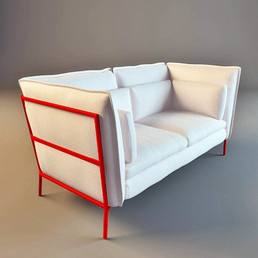 Cozy BASKET Sofa: Space-Saving Elegance 3D model image 1 