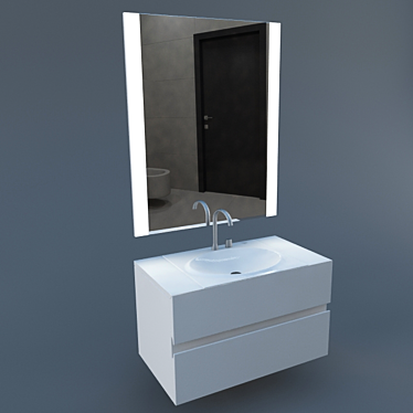 Elegant Armani Roca Washbasin 3D model image 1 