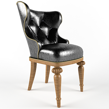 Elegant Tufted Armchair 3D model image 1 