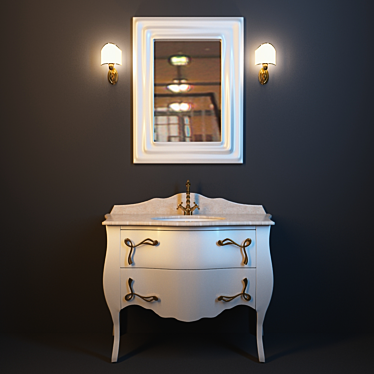 Holly Pearl: French Vanity Set 3D model image 1 