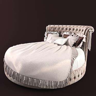 Ceppi Round Bed - Luxurious and Spacious 3D model image 1 