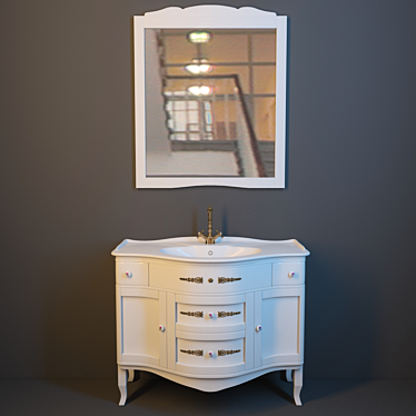 Sabrina I, French Vanity Set 3D model image 1 