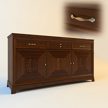 Luxury Carved Dresser for Four Seasons 3D model image 1 