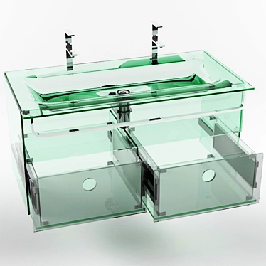 Modern Glass Wash Basin 3D model image 1 