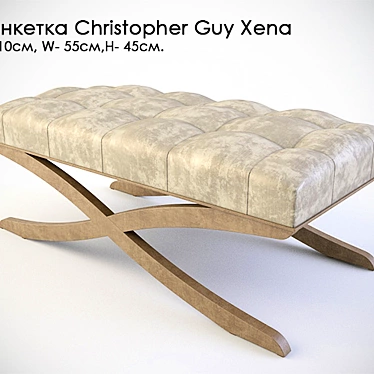 Luxury Xena Banquette by Christopher Guy 3D model image 1 