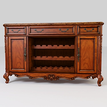 Elegant Vintage Sideboard 3D model image 1 