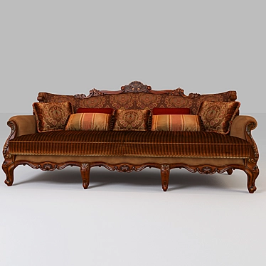 Elegant European Sofa Design 3D model image 1 