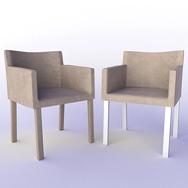 Sleek Masai Armchair 3D model image 1 